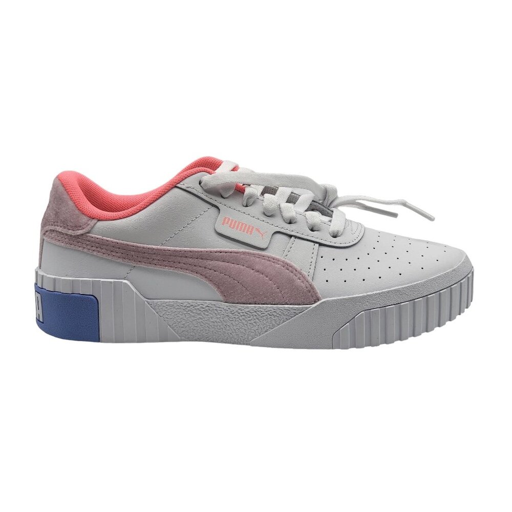 Puma Cali Women's 6.5 White Pink‎ Leather Platform Sneakers 387780-01